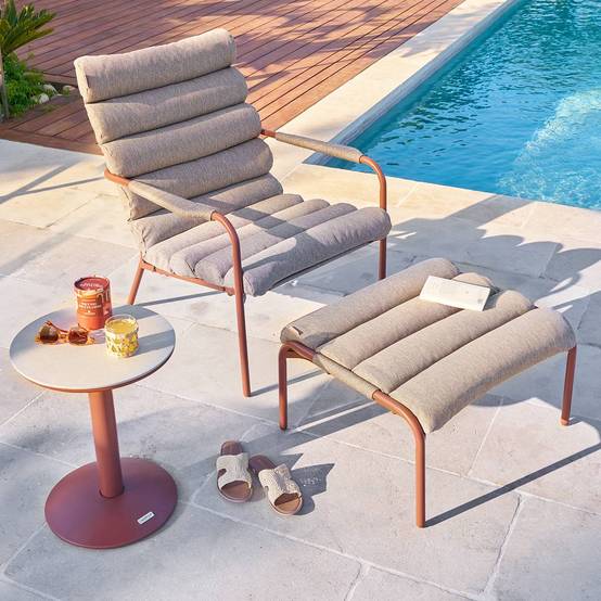 Hesperide - Fauteuil relax de jardin Solani acajou Hespéride - Image 1