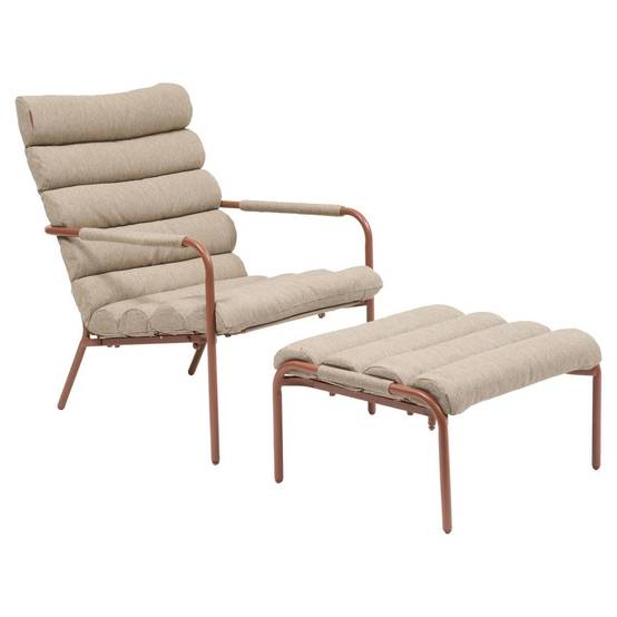 Hesperide - Fauteuil relax de jardin Solani acajou Hespéride - Image 2