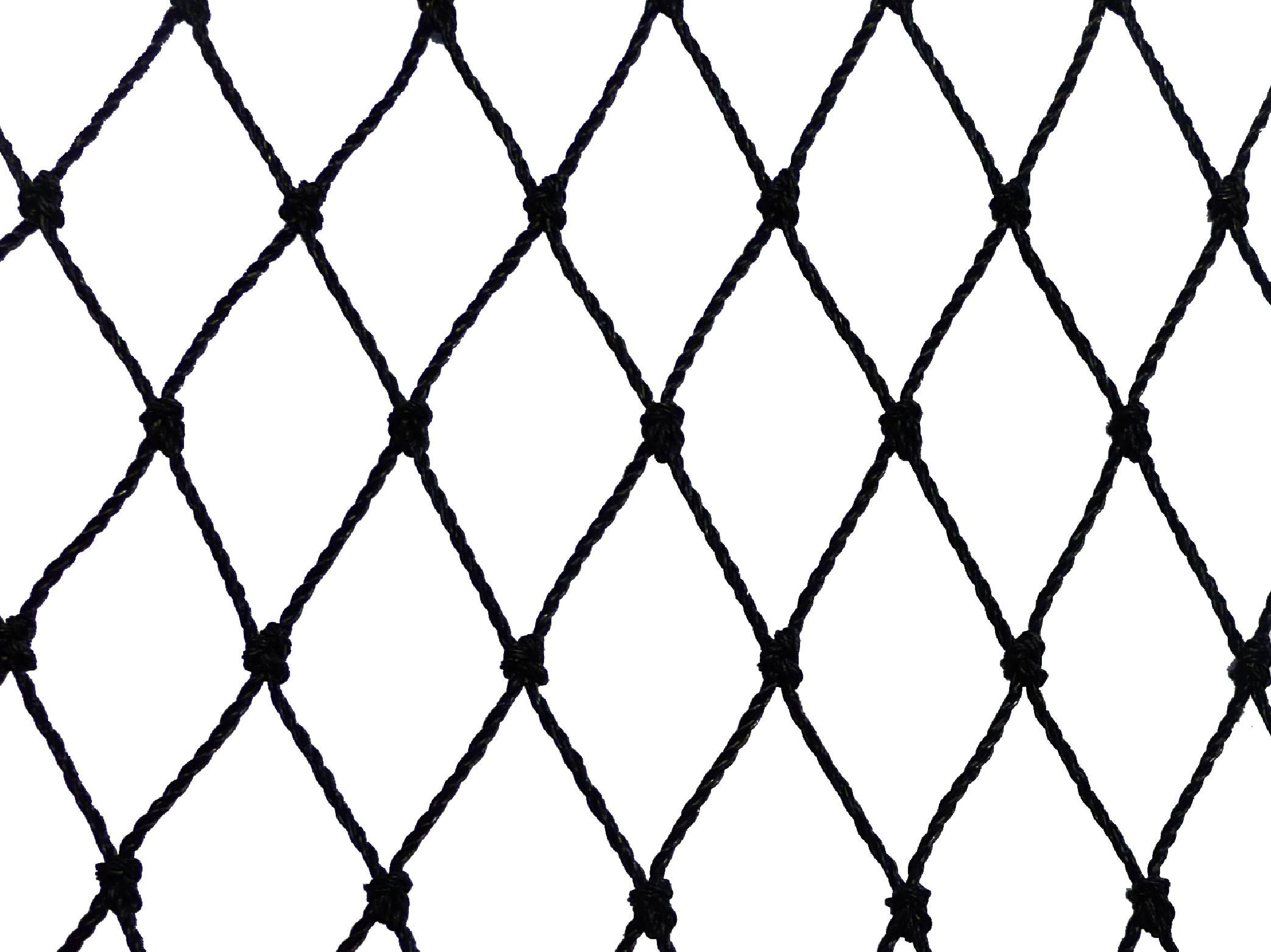 Filet de volière - Maille de 30mm Noir 12m x 25m