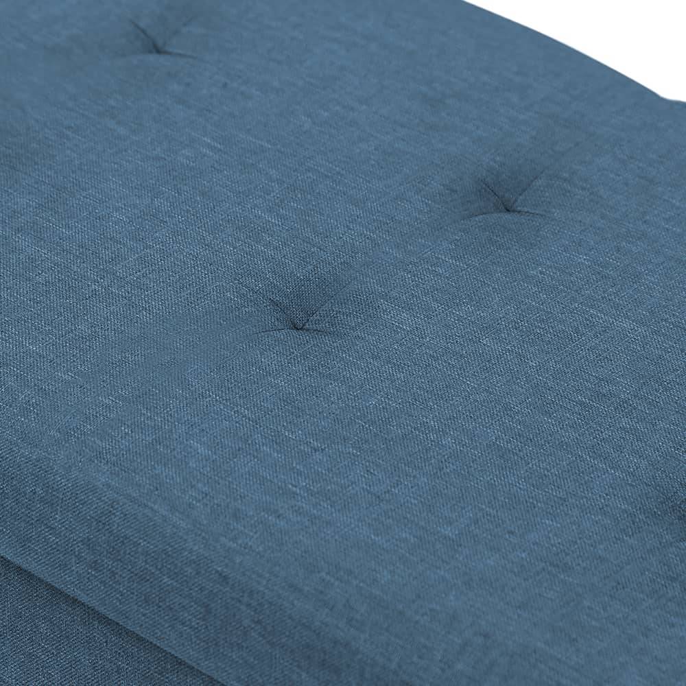 Banc coffre capitonné 100 cm Bleu - Image 7