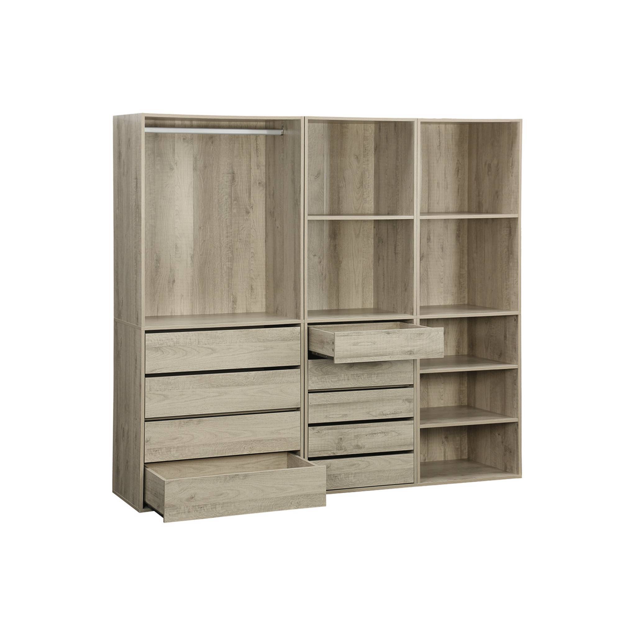 sweeek - Kit dressing modulable 3 éléments MODULO. naturel. 200 x 45 x 180 cm | sweeek - Image 5