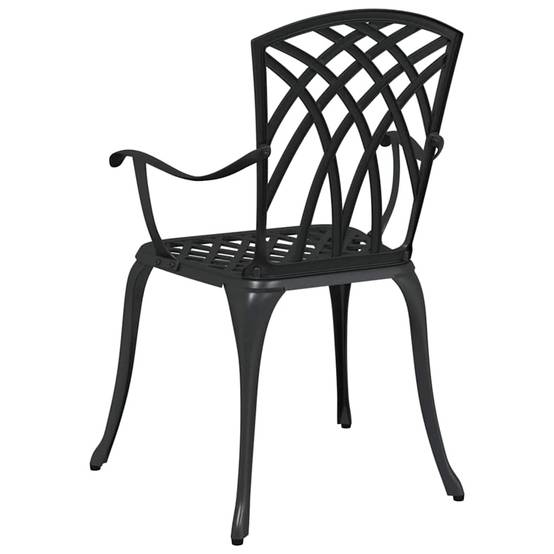 Chaise de jardin aluminium noir 53 x 51 x 88,5 cm - PANGIVO - Image 6