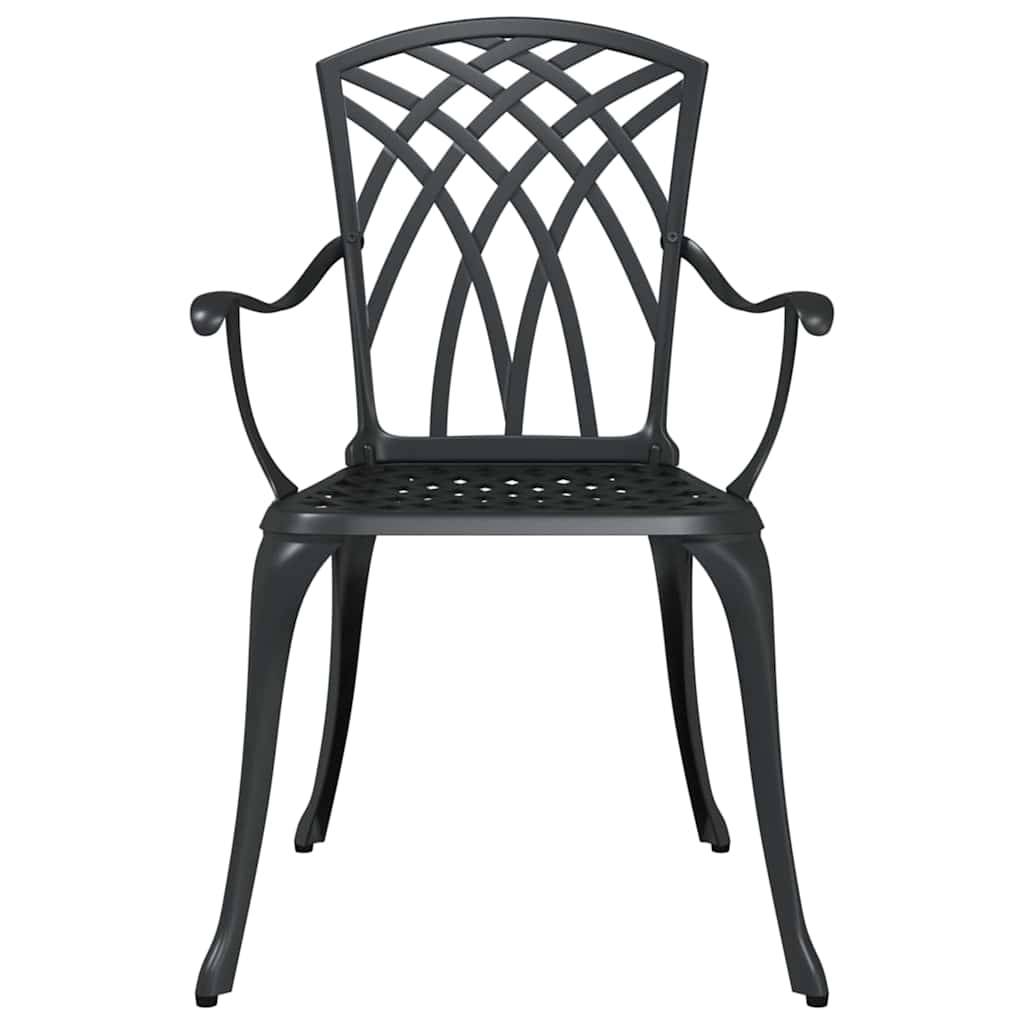 Chaise de jardin aluminium noir 53 x 51 x 88,5 cm - PANGIVO - Image 4