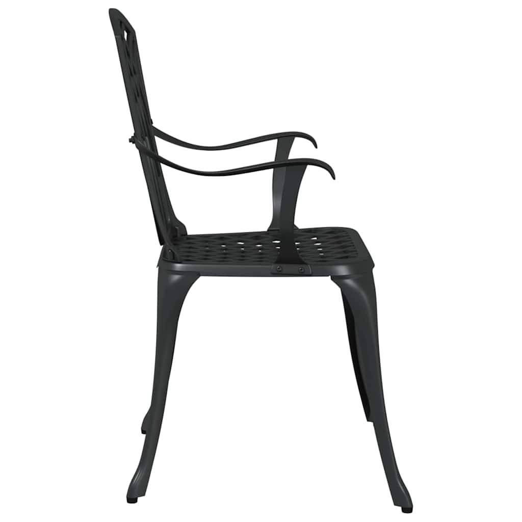 Chaise de jardin aluminium noir 53 x 51 x 88,5 cm - PANGIVO - Image 5