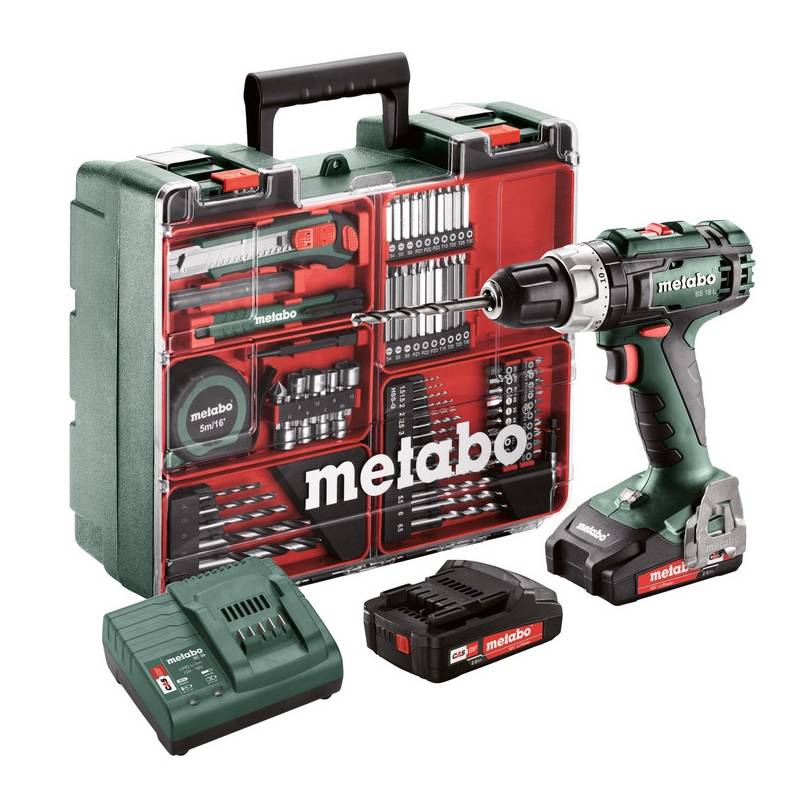 Metabo - Perceuse-visseuse 18V BS 18 L Set + 2 batteries 2Ah + chargeur + coffret - METABO - 602321870 - Image 1