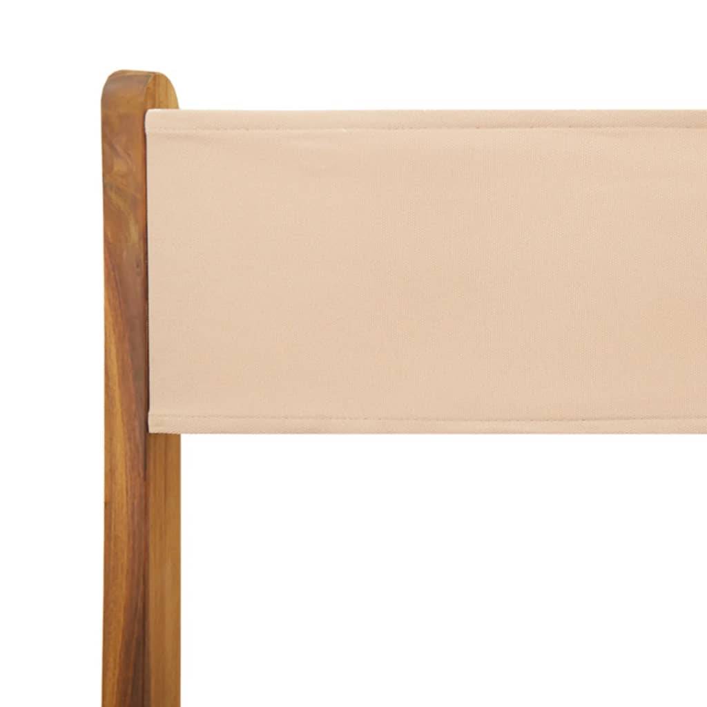 Lot 8 Chaises Pliantes Metteur en Scène Acacia Tissu Beige Repas – ComfortXL Outdoor Living - Image 9