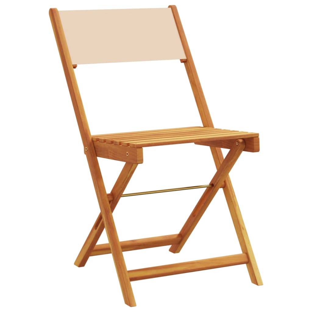 Lot 8 Chaises Pliantes Metteur en Scène Acacia Tissu Beige Repas – ComfortXL Outdoor Living - Image 3