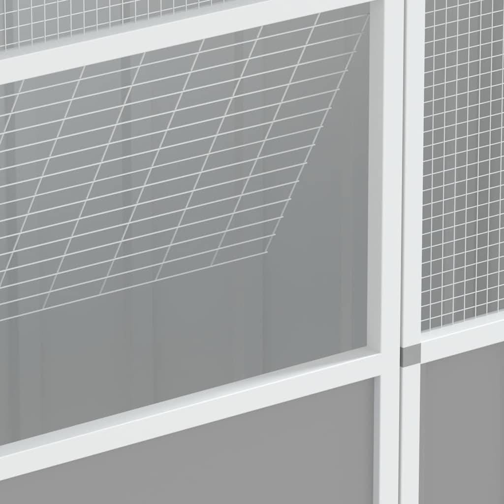 Cage Extérieure Acier Galvanisé Spacieuse Gris 215x78x200cm - ComfortXL Outdoor Living - Image 9