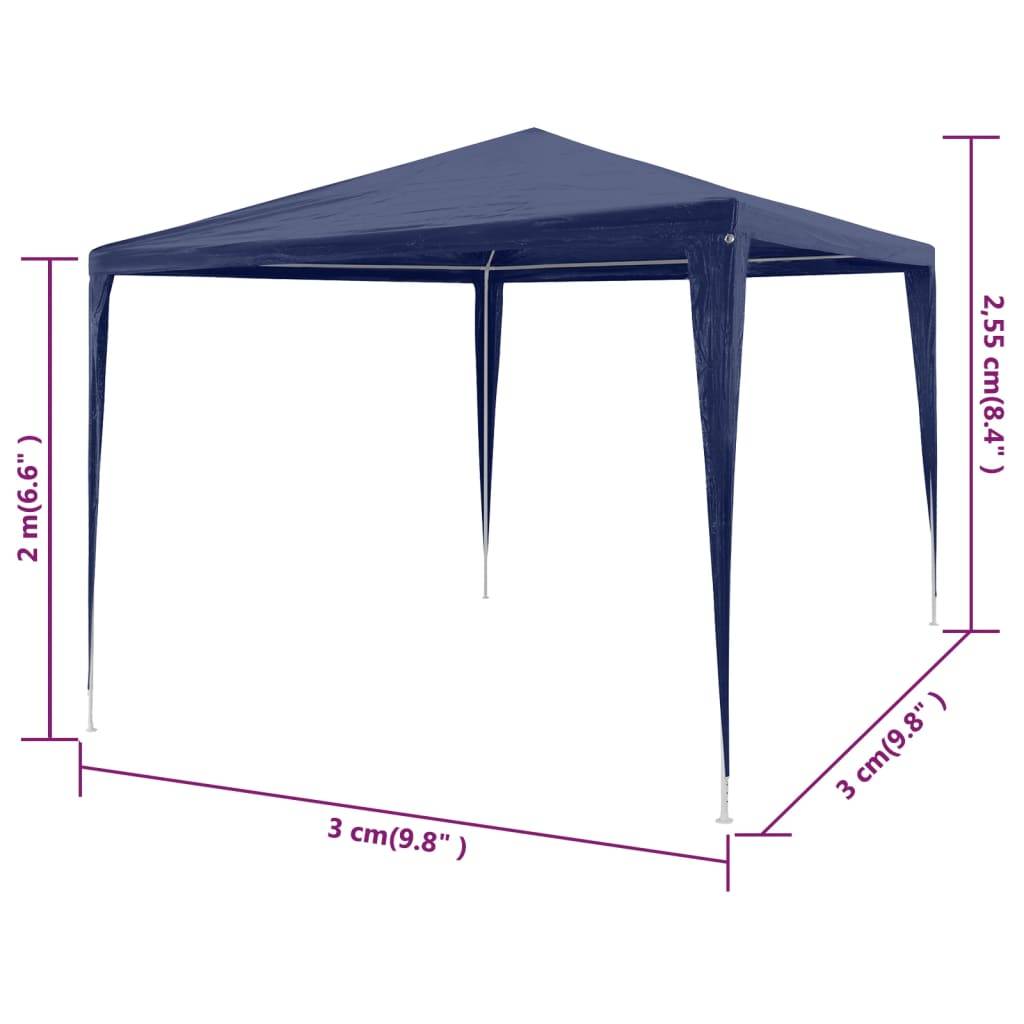 Tonnelle de jardin - Tente de réception - Barnum Chapiteau Bleu 3x3m MP794 - Image 6