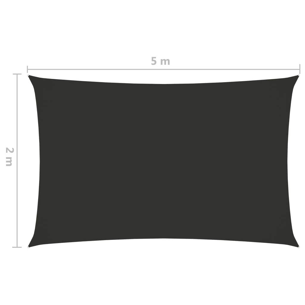 Helloshop26 - Voile d'ombrage parasol tissu oxford rectangulaire 2 x 5 m anthracite - Image 6