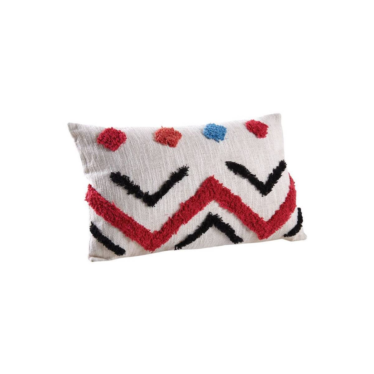 Aubry Gaspard - Coussin rectangulaire en coton tufté