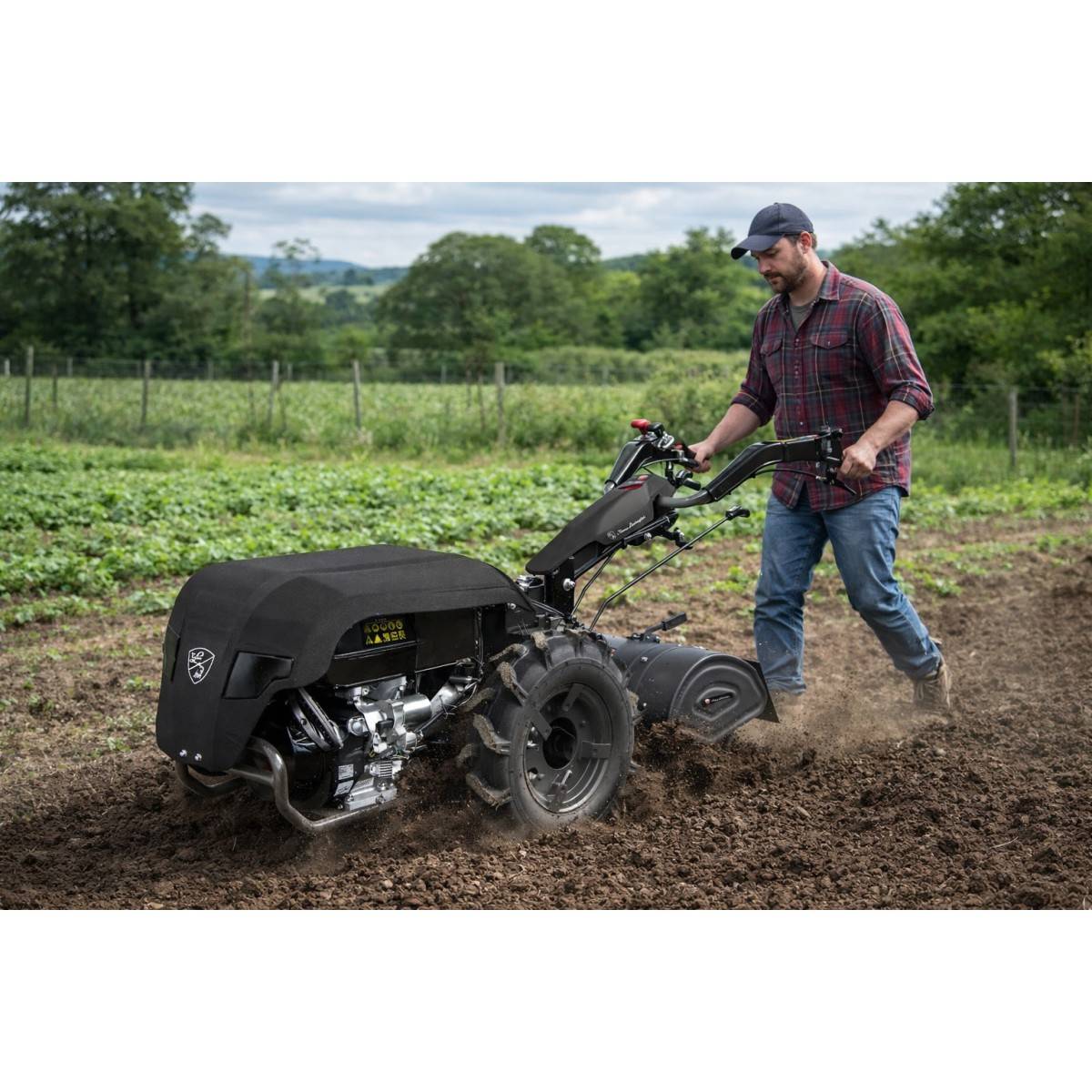 Motoculteur thermique Agricole 18CV 500Cm3 OHV 4T Démarrage électrique Fraises rotative 800mm Guidon réglable Lamborghini - Image 5