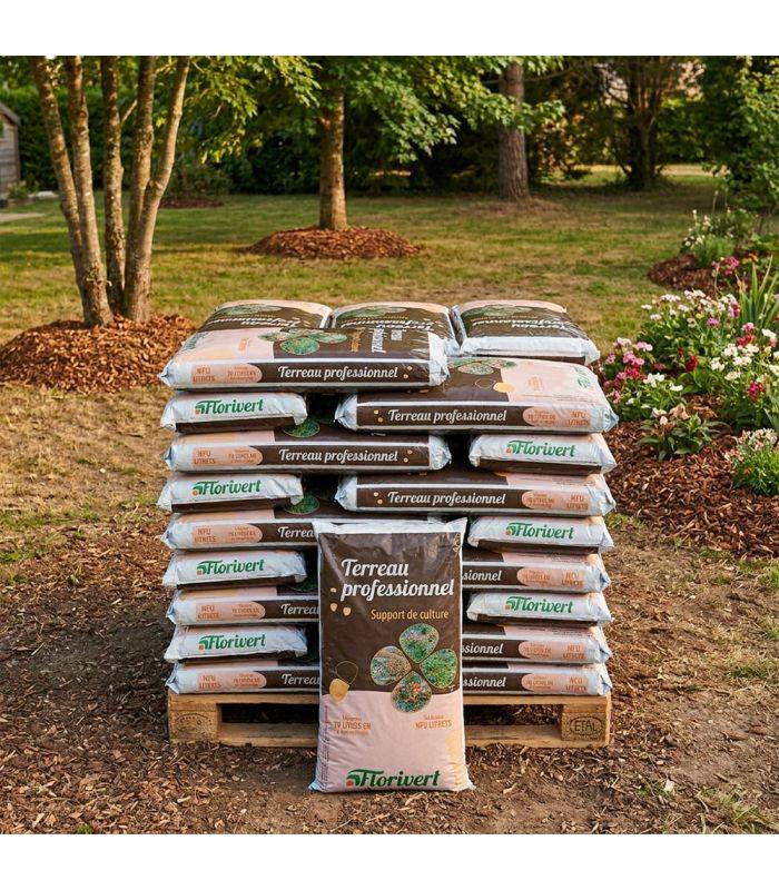 Florivert - Pack de 20 sacs de terreau français pour plantes vertes et fleurs Flori Horticole 70L NEG01644-20x70 - Image 3