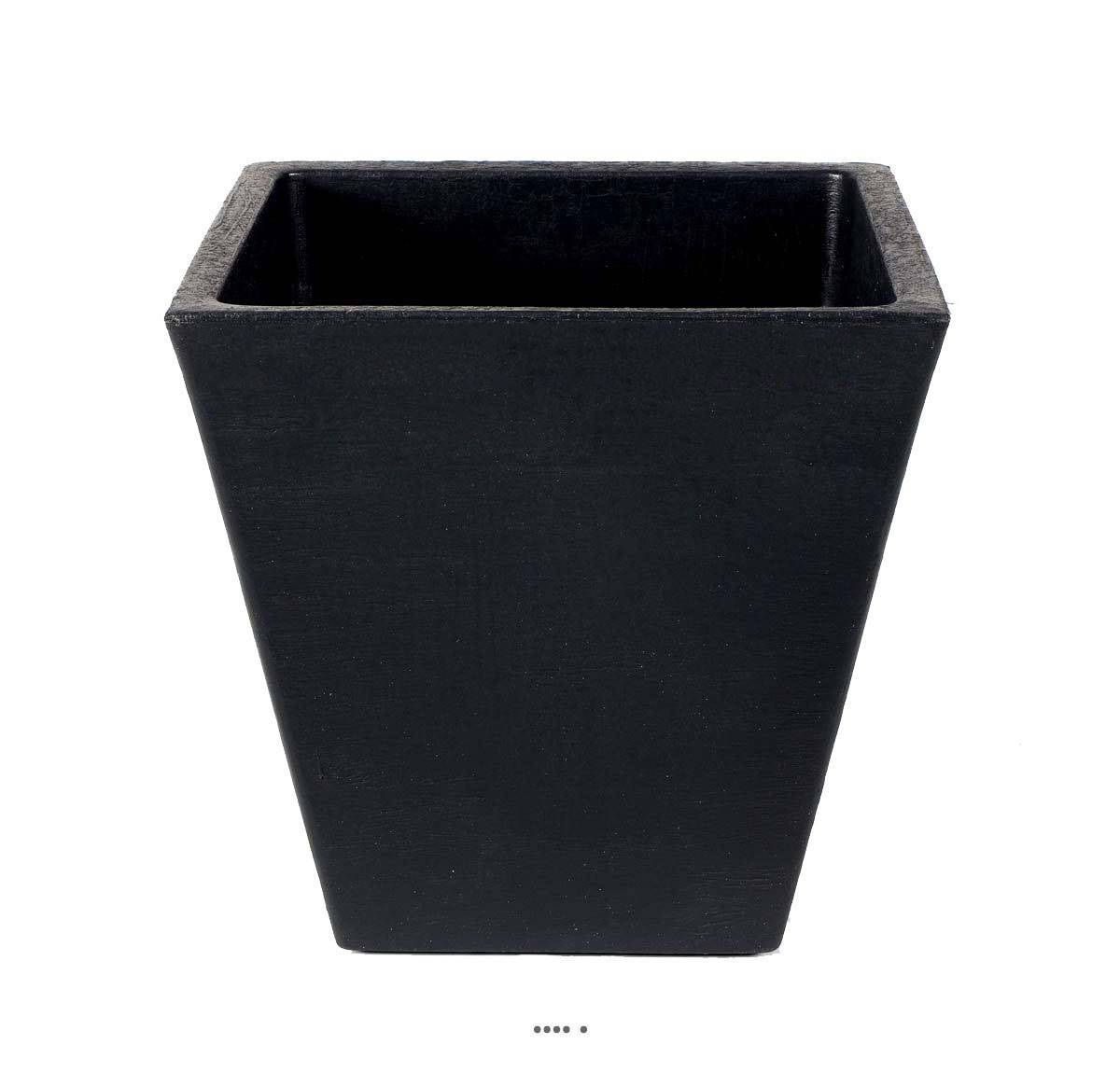 Artificielles - Bac LEA Noir L 45 X H 46 CM Cubique évasé intérieur / extérieur - dimhaut: H 46 cm - couleur: Noir