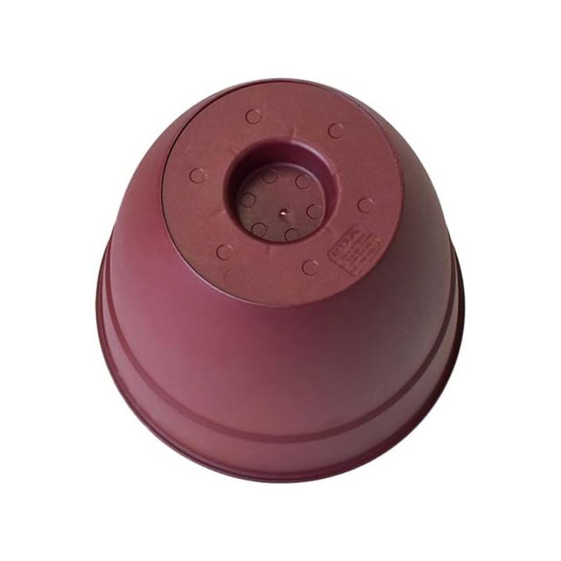 Eda - Pot de fleur rond Osaka Ø 70 x H.61,8 cm Rouge bourgogne - Eda - Image 3