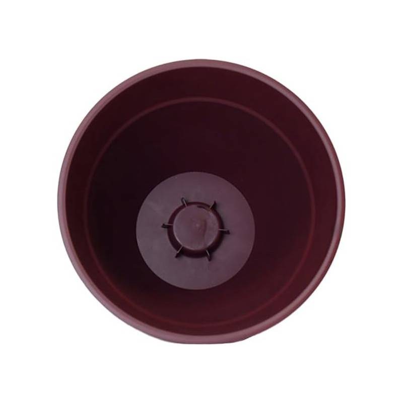 Eda - Pot de fleur rond Osaka Ø 70 x H.61,8 cm Rouge bourgogne - Eda - Image 2