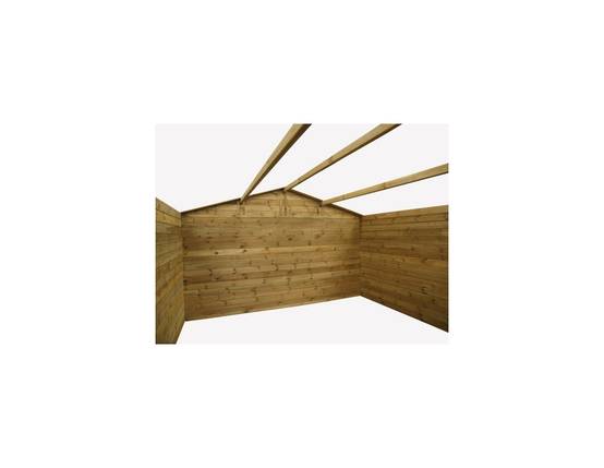 Altanka - Abri de jardin bois traité 16 m² 4x4 m ép. 28 mm couleur marron avec double porte – Altanka - Image 5