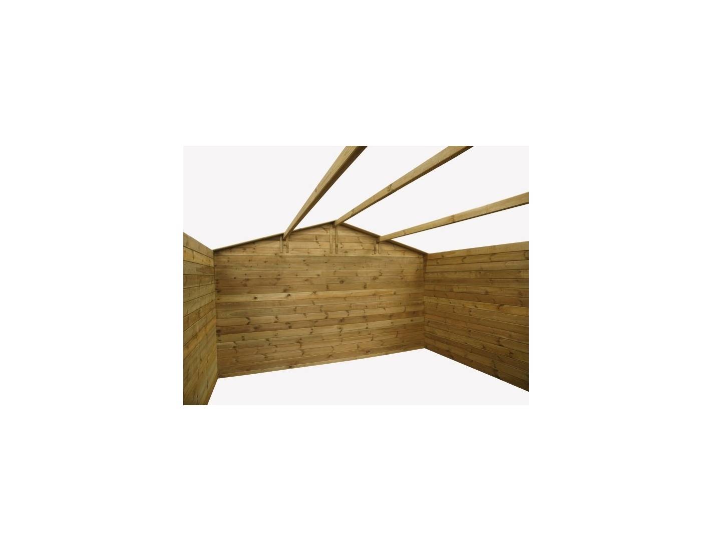 Altanka - Abri de jardin bois traité 16 m² 4x4 m ép. 28 mm couleur marron avec double porte – Altanka - Image 5