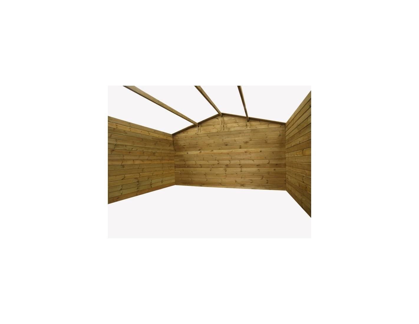 Altanka - Abri de jardin bois traité 16 m² 4x4 m ép. 28 mm couleur marron avec double porte – Altanka - Image 6