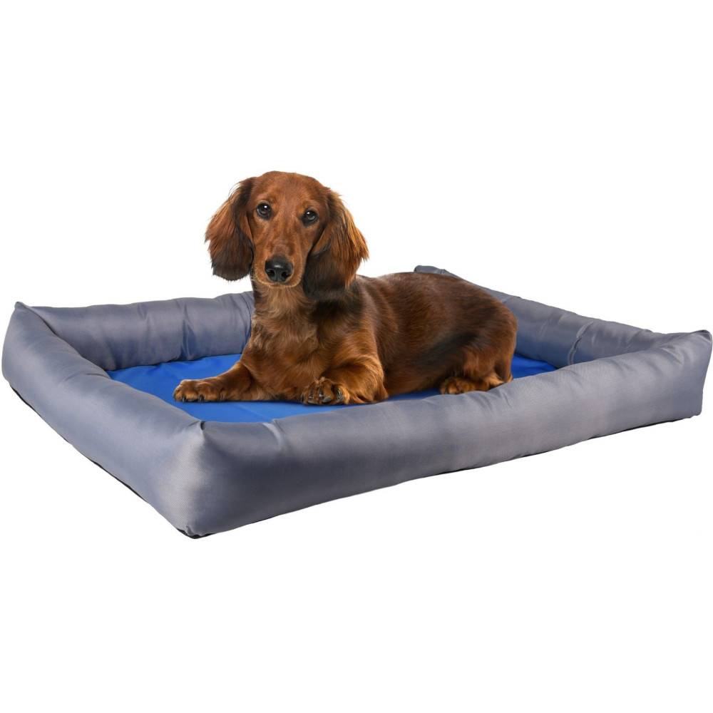 Coussin rafraîchissant FRESK taille M 60 x 50 x 8.5 cm bleu/gris pour chien - Image 1