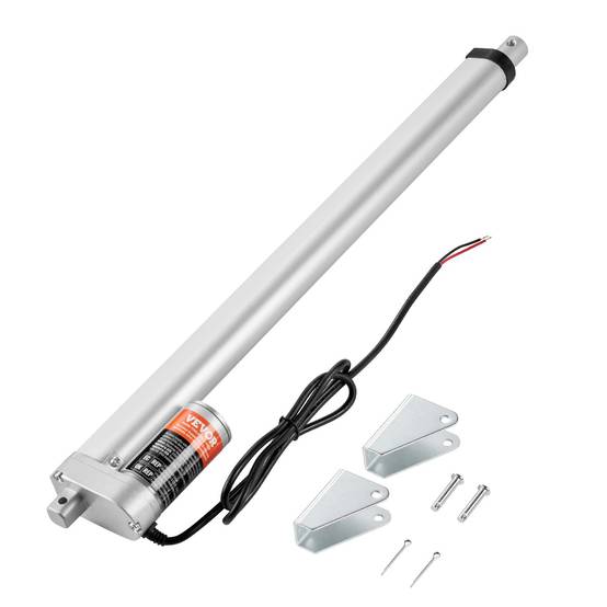 VEVOR Actionneur linéaire 12V 450mm 1500N 5mm/s, IP54, pour meubles, automatisation, équipements mécaniques. - Image 1
