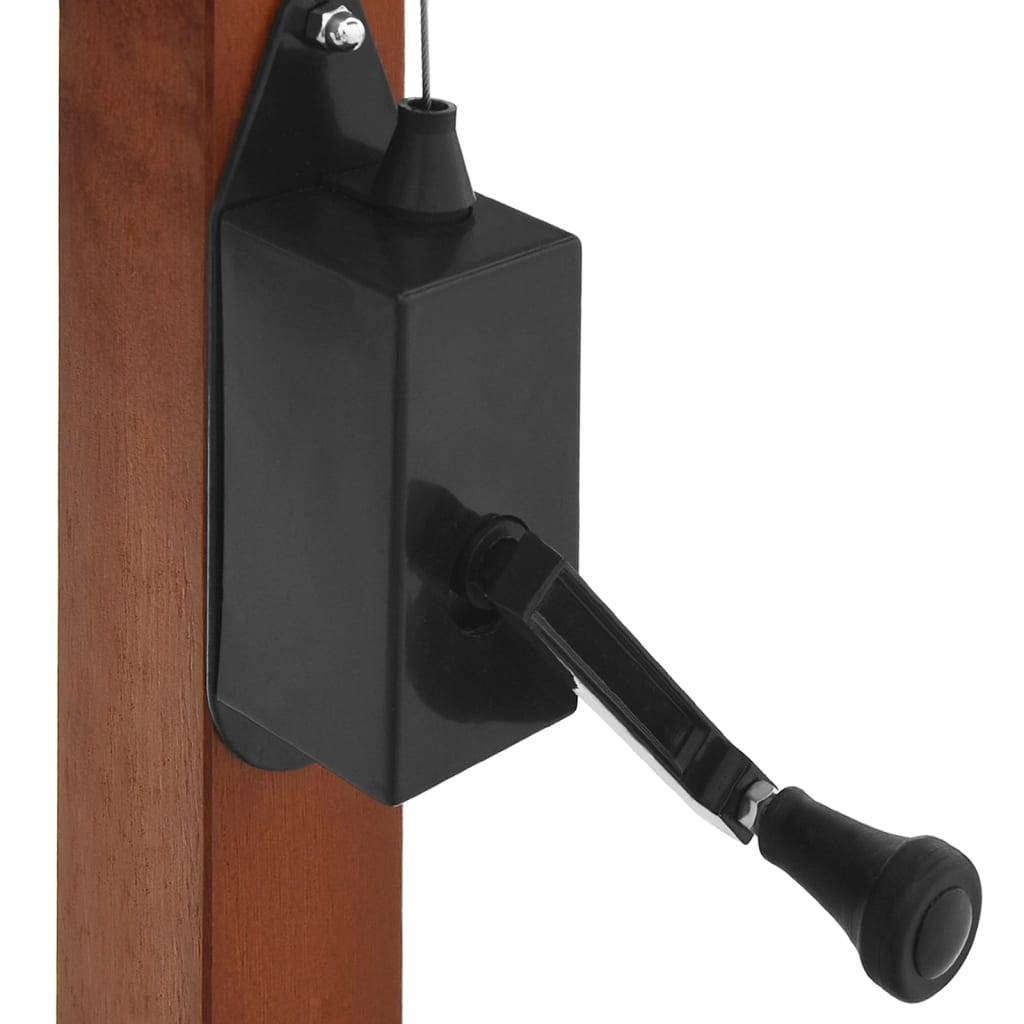 Helloshop26 - Parasol meuble de jardin en porte-à-faux avec mât en bois 400 x 300 cm bleu azuré - Image 6