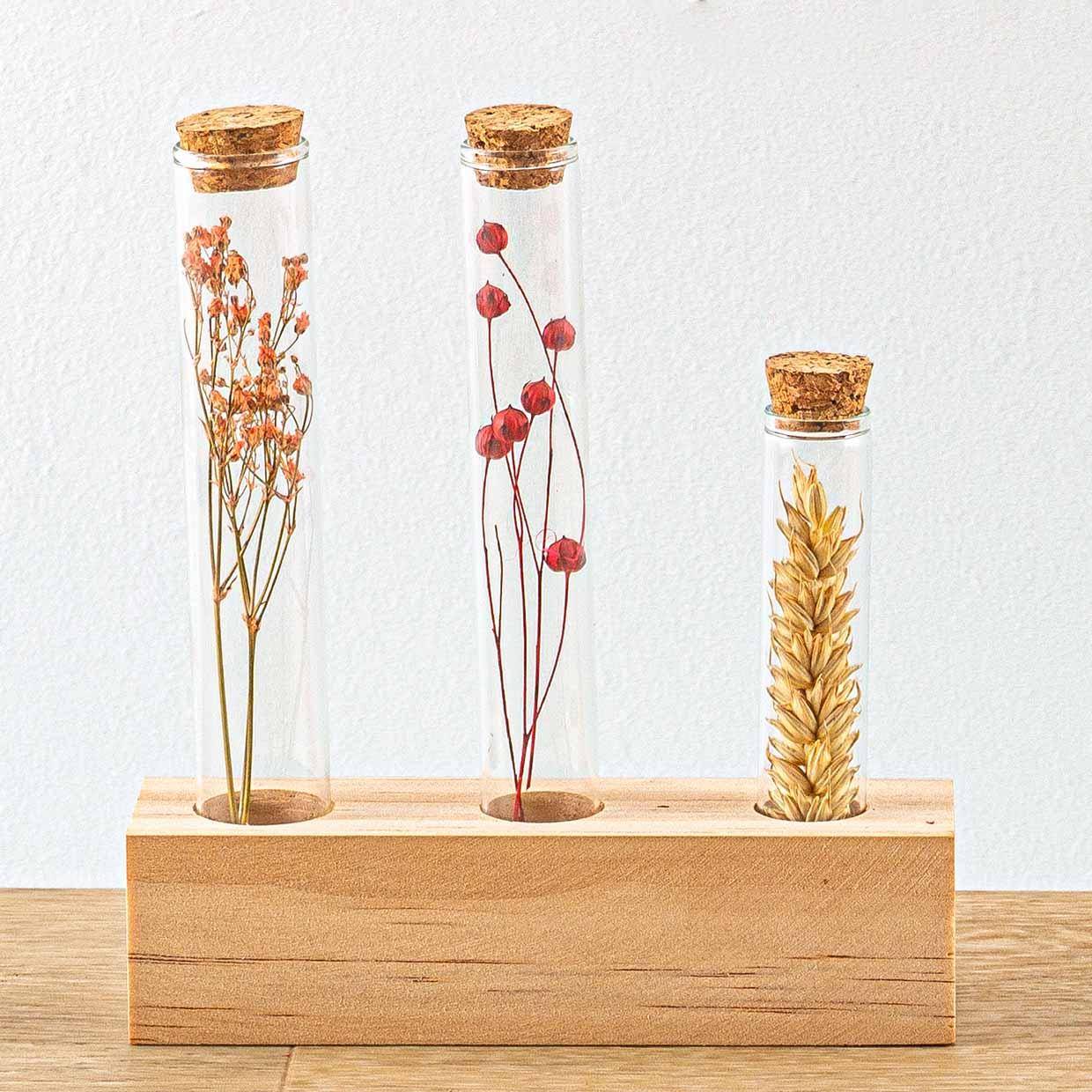 PANGIVO - Support pour fleurs séchées bois naturel 15 x 4 x 17.5 cm - PANGIVO - Image 2