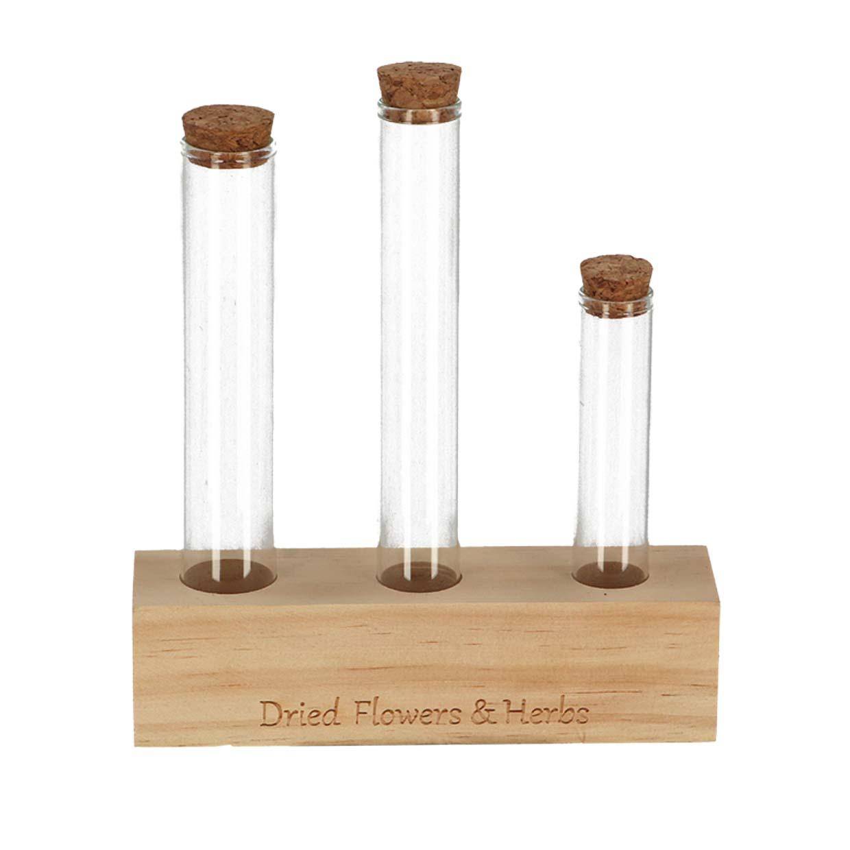 PANGIVO - Support pour fleurs séchées bois naturel 15 x 4 x 17.5 cm - PANGIVO - Image 1
