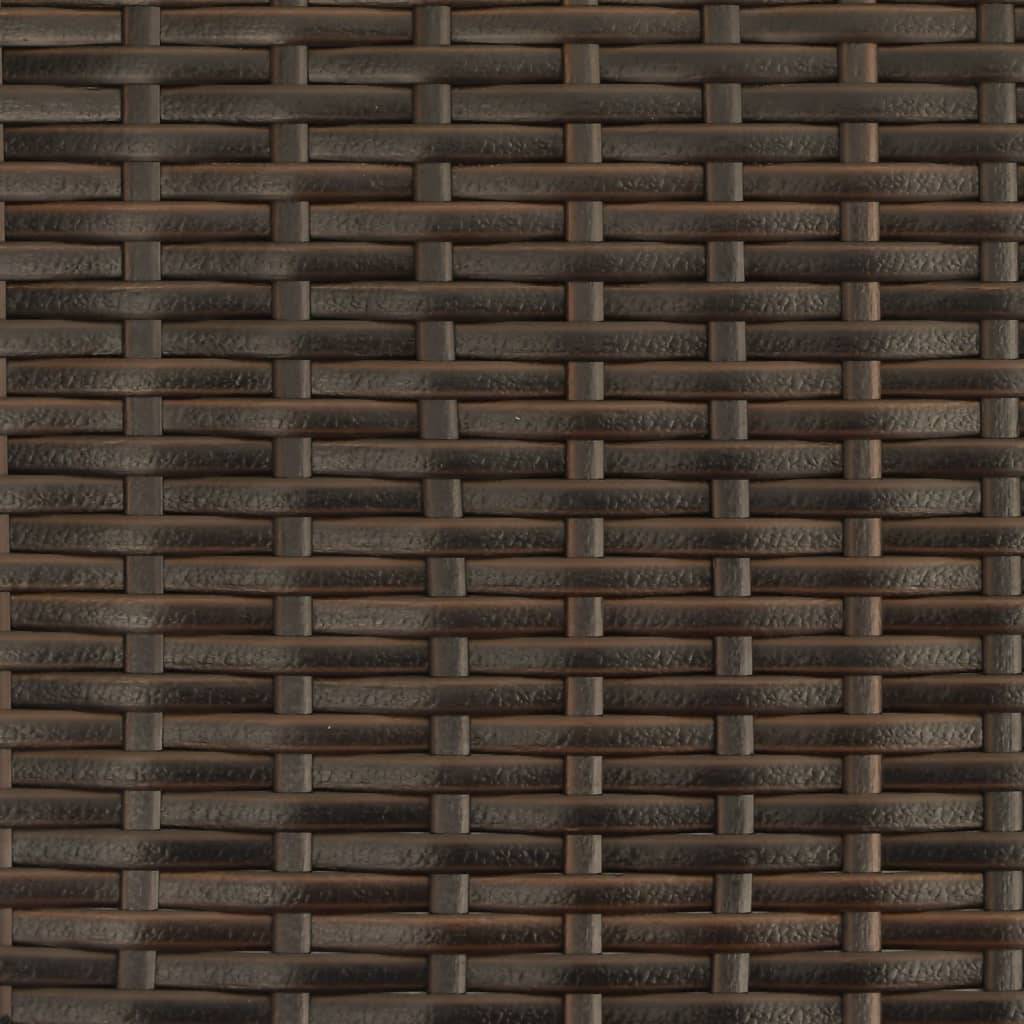 Chaise longue résine tressée marron avec auvent et coussins 204 x 75 x 140 cm, Poids :23.2kg - PANGIVO - Image 10