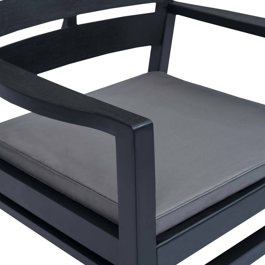 Vidaxl - Salon de jardin 3 pcs Plastique Anthracite vidaXL 45621 - Image 5