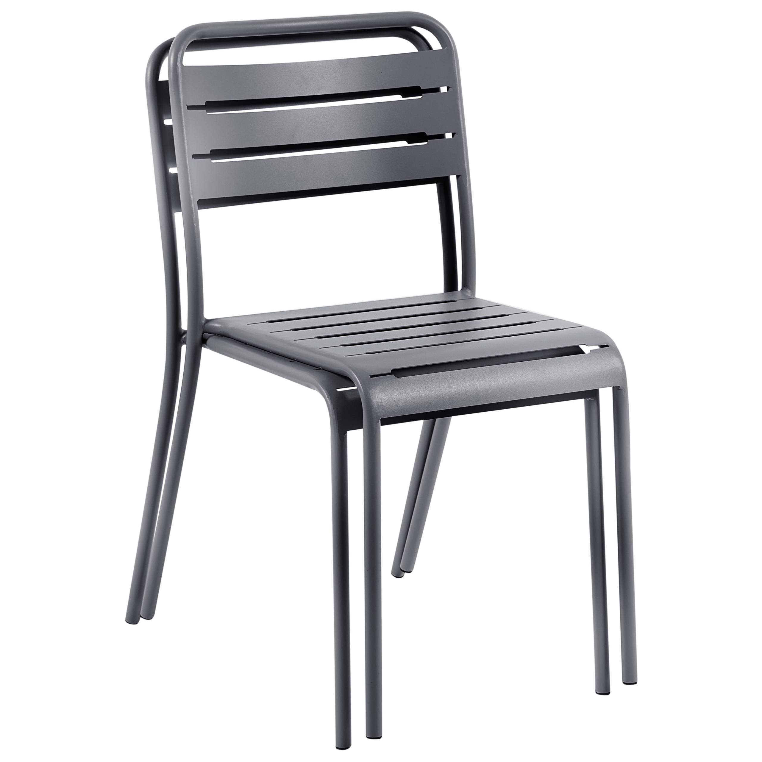 Beliani - Chaise de jardin Métal Gris foncé LEFKADA - 38x54x80- Beliani - Image 3