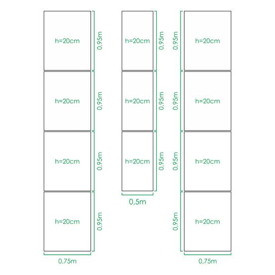 Kit de jardinière surélevées pour une serre 3x4 m, acier galvanisé, Klasika Greenhouses - Image 3