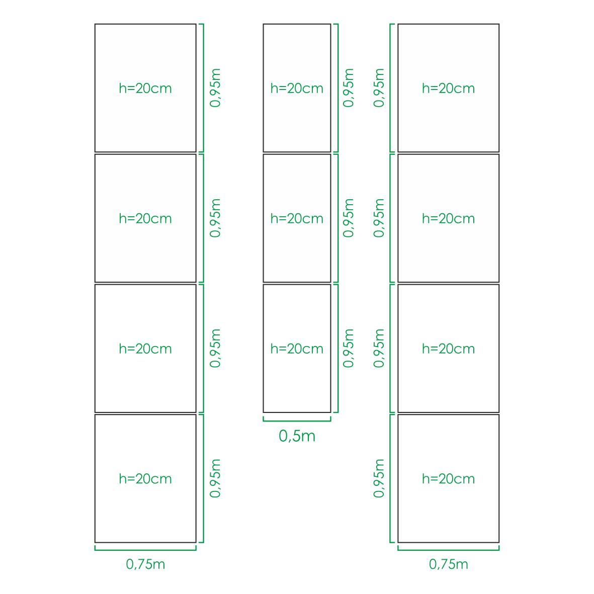 Kit de jardinière surélevées pour une serre 3x4 m, acier galvanisé, Klasika Greenhouses - Image 3
