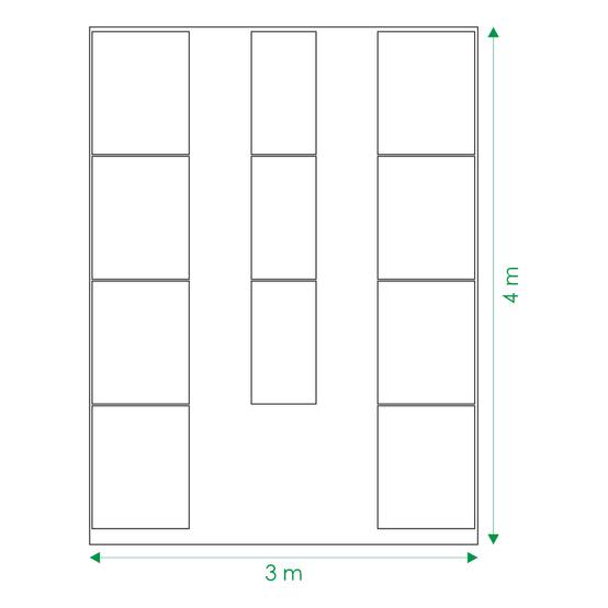 Kit de jardinière surélevées pour une serre 3x4 m, acier galvanisé, Klasika Greenhouses - Image 6