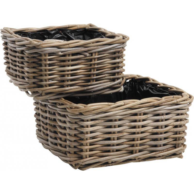 Aubry Gaspard - Jardinière carrée en poelet gris 23 x 23 cm - Aubry Gaspard - Image 2
