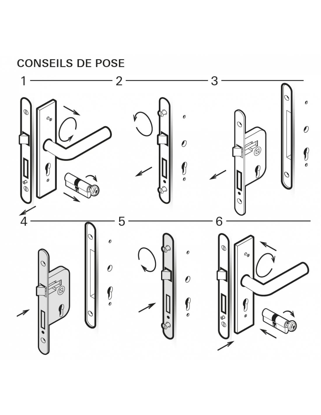Boitier de serrure à cylindre profilé L45/A30/EA70 THIRARD réversible têtière INOX sans gâche / sans rouleau - 00015730 - Image 2