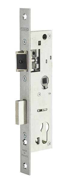 Boitier de serrure à cylindre profilé L45/A30/EA70 THIRARD réversible têtière INOX sans gâche / sans rouleau - 00015730 - Image 1
