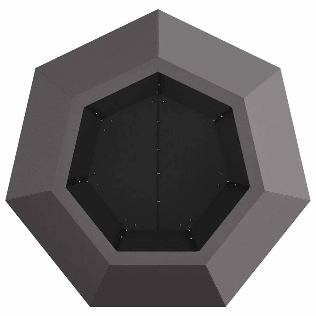 Jardinière rectangulaire extérieure 50 x 50 x 40 cm pratique esthétique jardin terrasse en acier noir - Image 3
