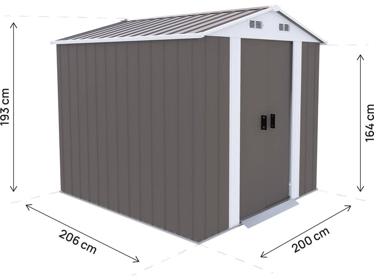 Habitat Et Jardin - Abri De Jardin Métal "dallas" - 4,12 M² - Taupe -habitat Et Jardin - Image 2