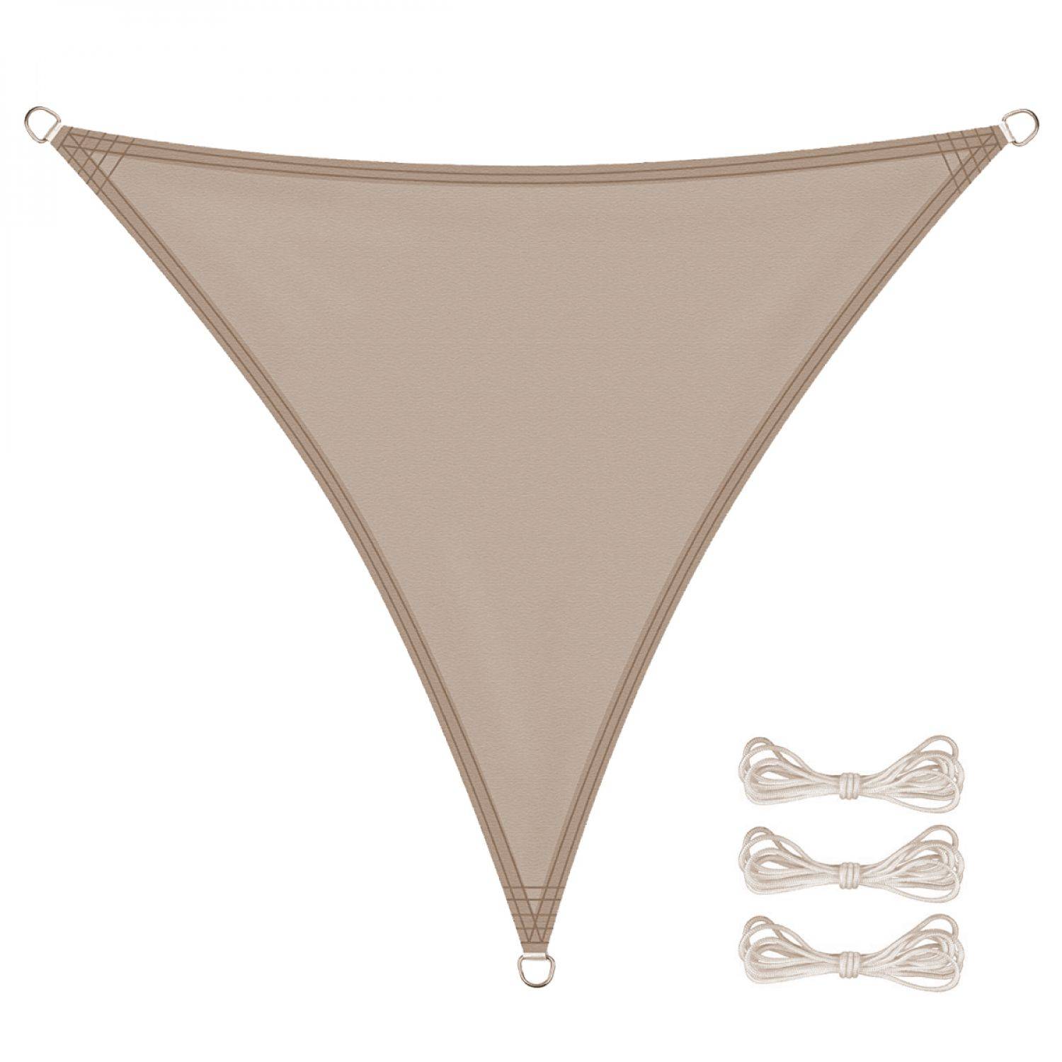 Linxor - Voile d'ombrage triangulaire imperméable et anti-UV - 5 x 5 x 5 m - Taupe - Linxor - Image 1