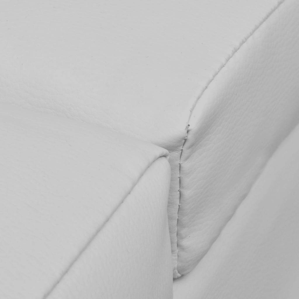 Maison Chic - Chaise longue | Transat | Bain de soleil Blanc Similicuir - Image 1