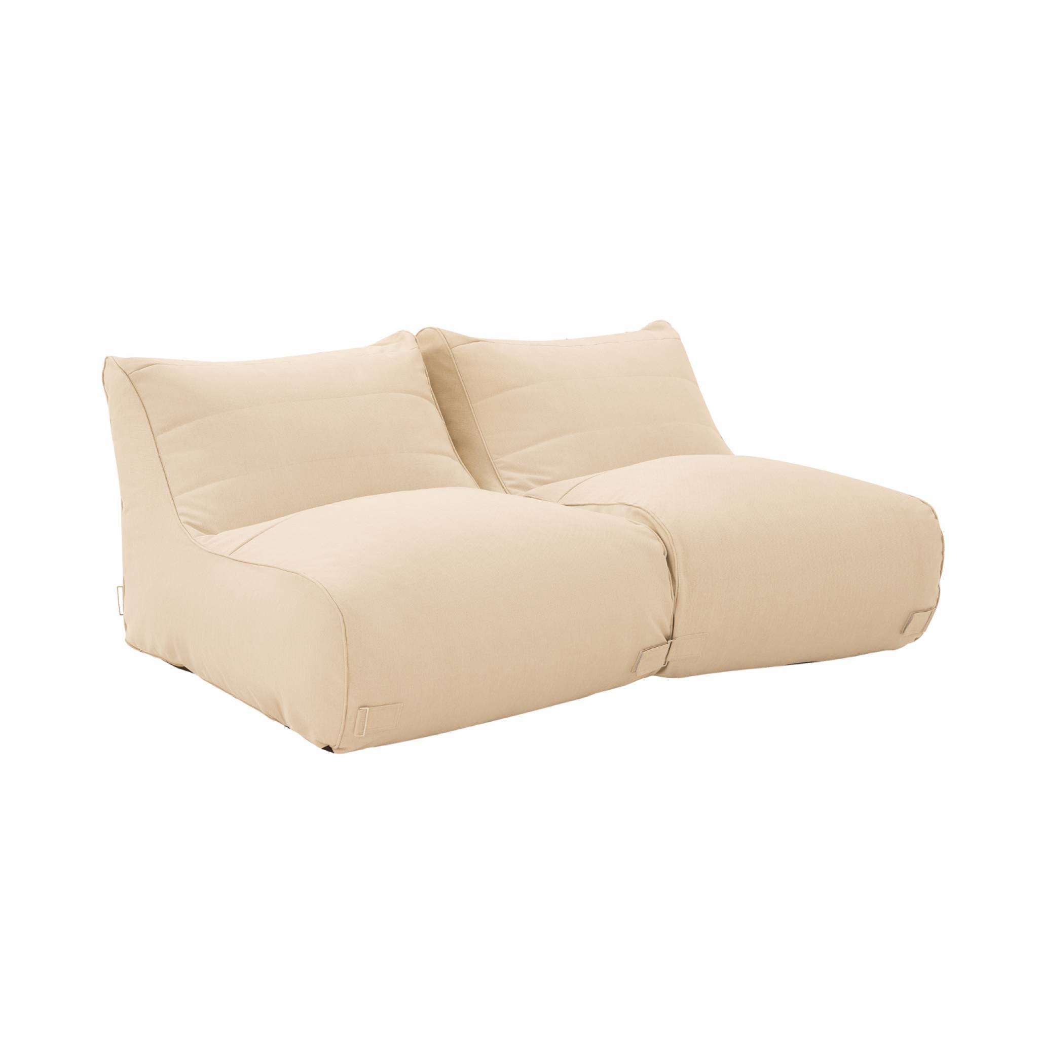 Lot de 2 chauffeuses extérieures oléfine beige - Pluma | sweeek - Image 2