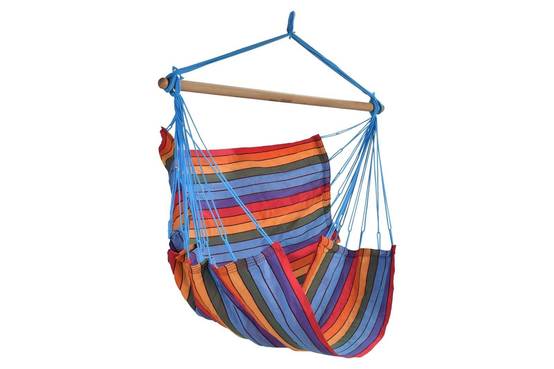 Jobek - Chaise Hamac TRANKIL 140x110 cm en Polypropylène Multicolore certifié FSC 100% JOBEK - Image 1