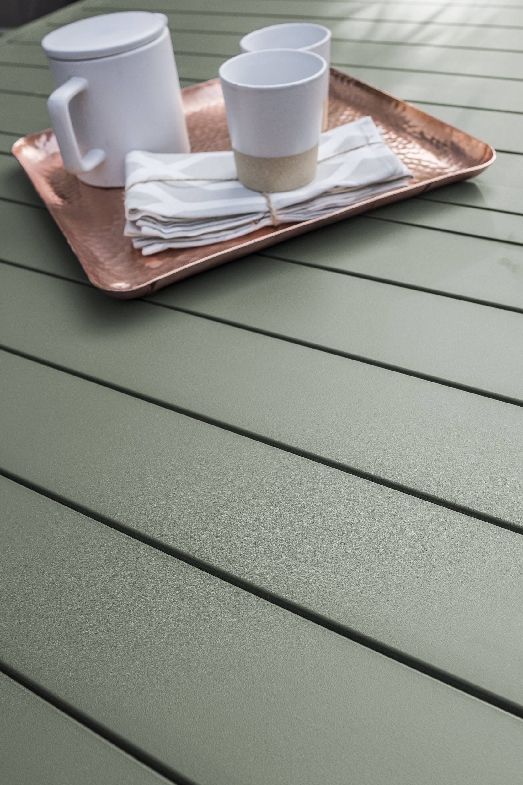 Dcb Garden - Table de jardin MIAMI 240/300 cm en aluminium kaki - DCB GARDEN - Image 4