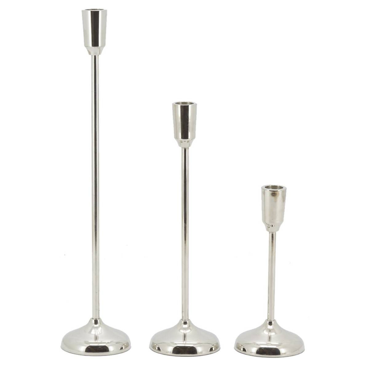 Aubry Gaspard - Hauts bougeoirs en aluminium (Lot de 3) - Image 1