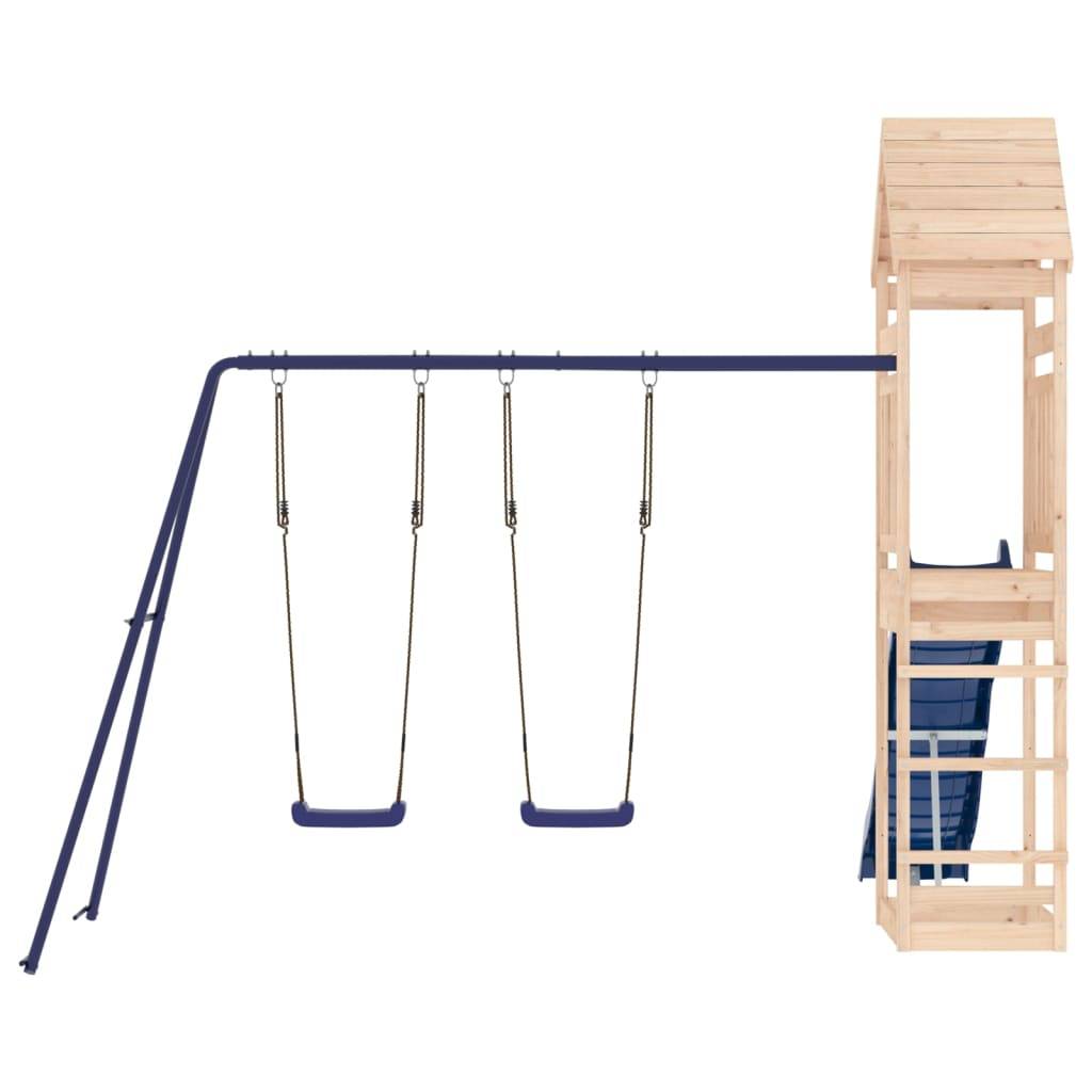 Helloshop26 - Aire de jeux d'extérieur balançoires toboggan portiques robuste jeux jardin 315 x 373 x 264 cm bois de pin massif - Image 2