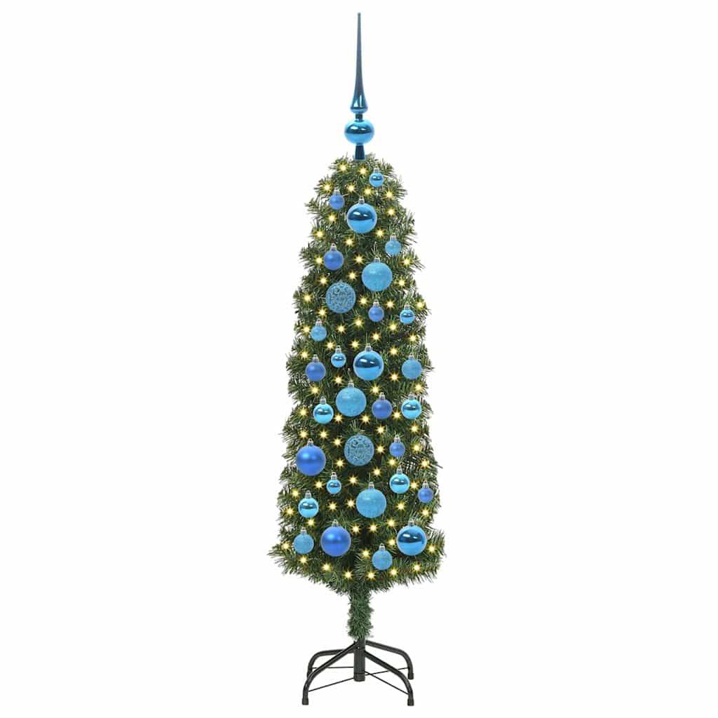 ComfortXL - Petit Sapin de Noël Artificiel 120 cm Vert, Prêt à Poser avec LED et Décorations – ComfortXL Outdoor Living - Image 3