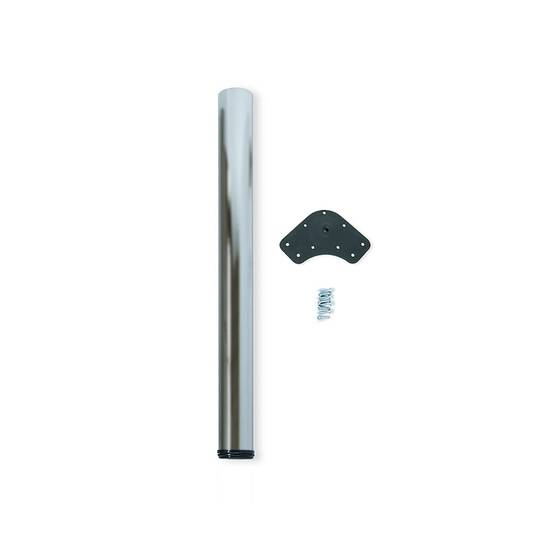 Emuca - Pied de table diamètre 60mm H 870mm Acier Nickel satiné - EMUCA - 3048051 - Image 1