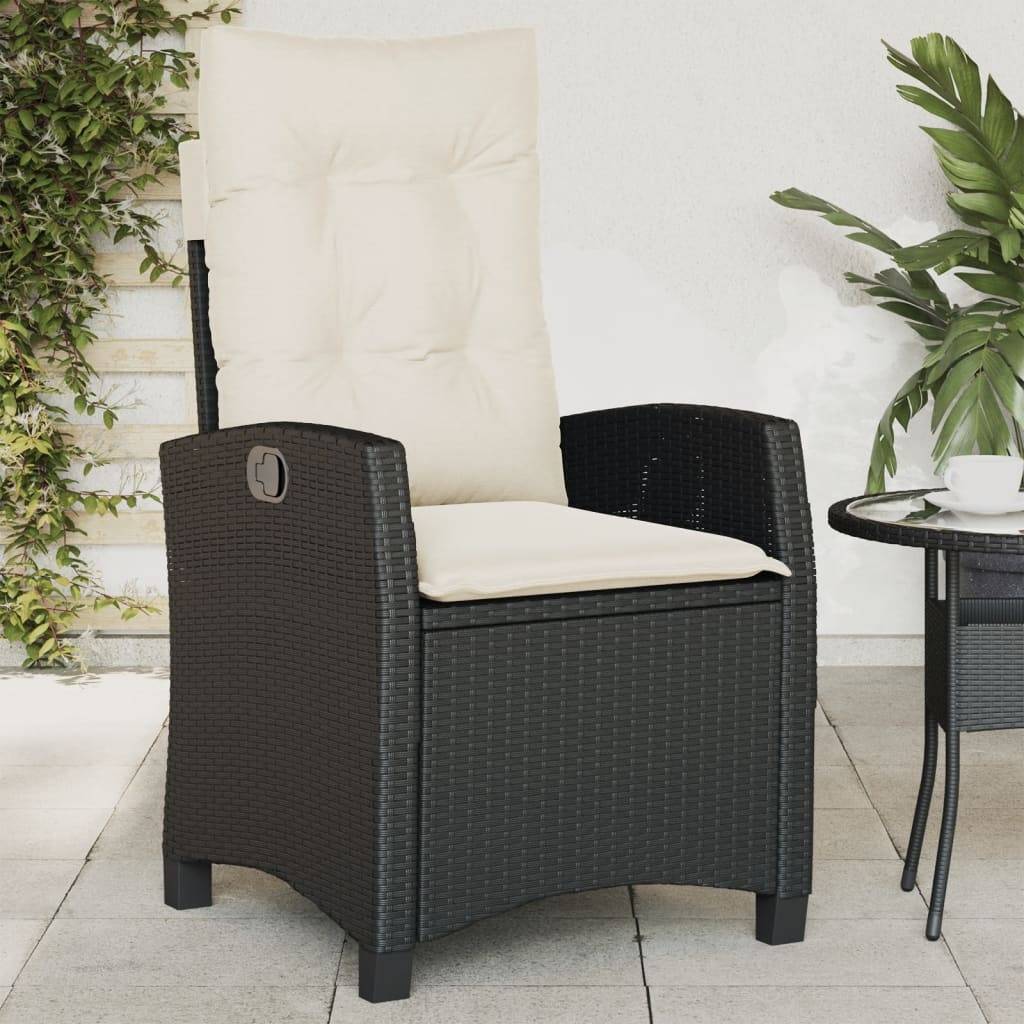 Chaise bois composite 2 places rotin noir  57 x 66 x 93 cm  - Prolenta premium  p3139.5 - Image 3