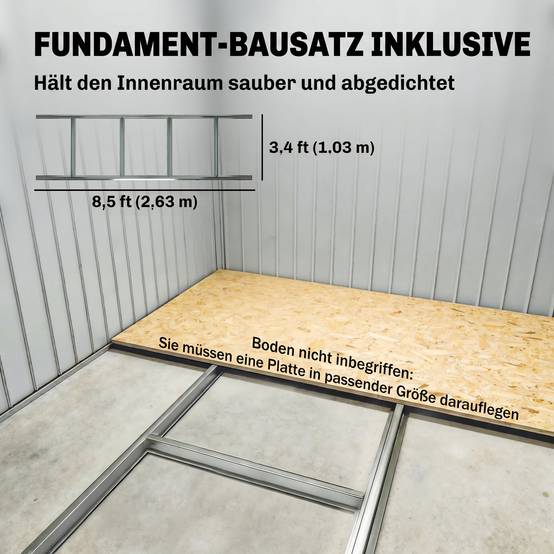Abri de jardin 5,4 m² 2,77 x 1,95 x 1,92 m kit de fondation porte coulissante ventilations acier galvanisé, vert clair - Image 8